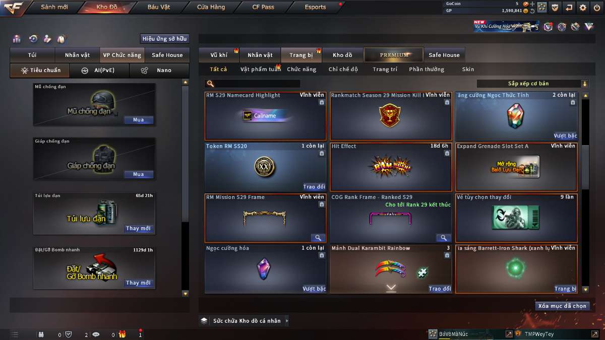 shop acc cf uy tin gia re